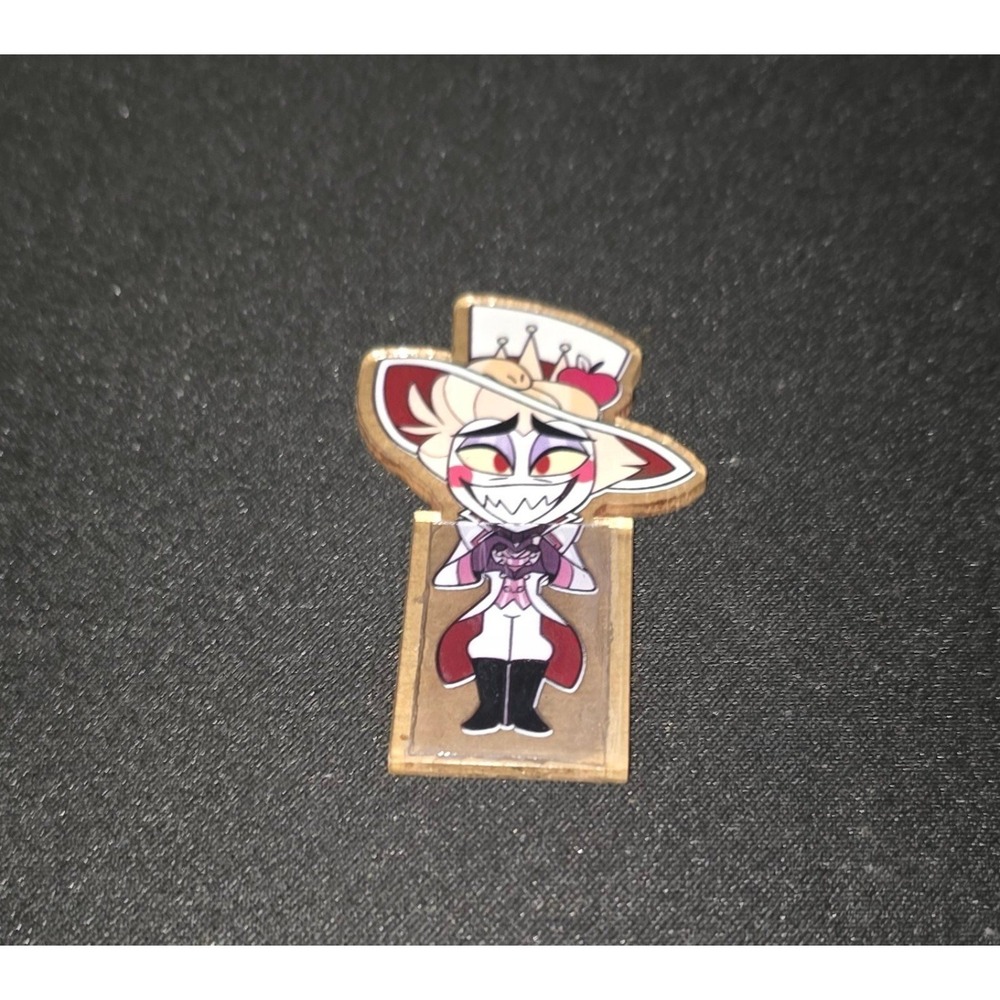 Lucifer Phone Peeker! Hazbin Hotel Lucifer Acrylic Phone Computer Buddy NEW v2